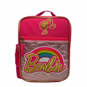 Barbie Pink Lunch Bag with Rainbow Design
